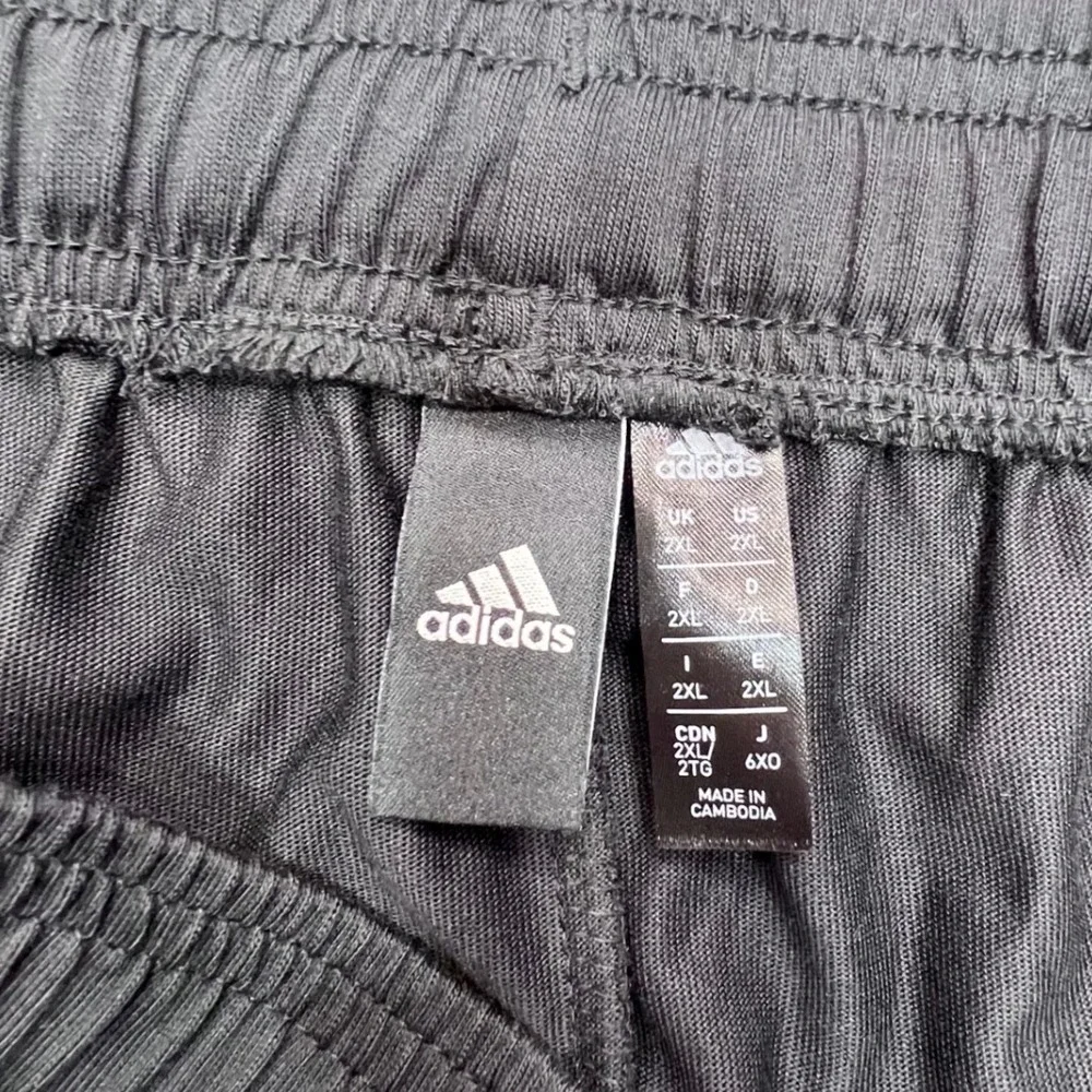 Adidas Mens Essentials French Terry Tapered Cuff Logo Pants Black 2XL GK8988
